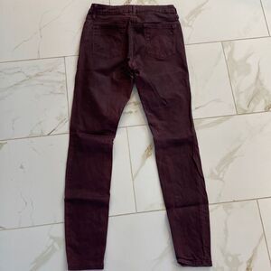 Sz 6 / 28 Jessica Simpson faux leather pants wine color